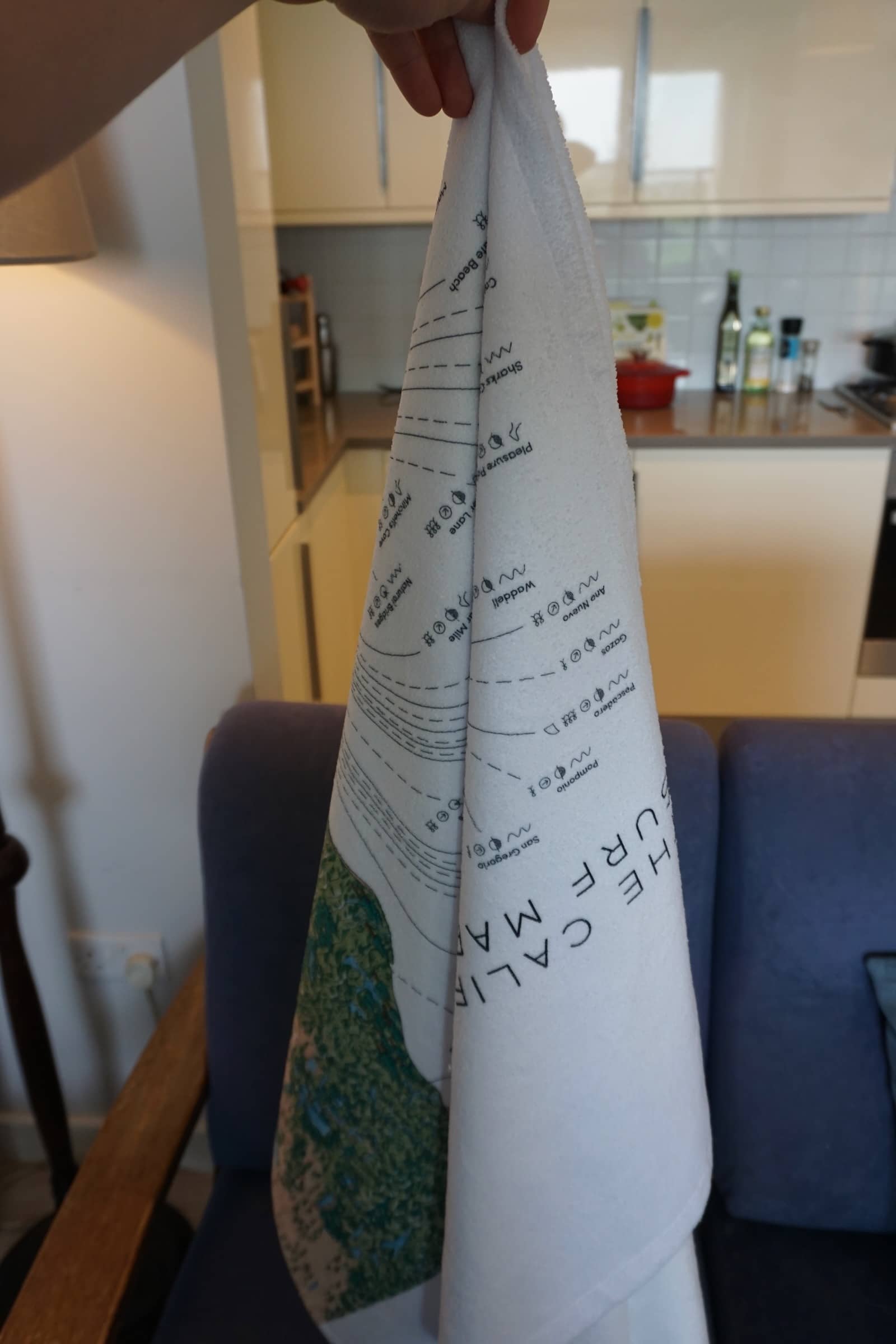 The California Surf Map Beach Towel