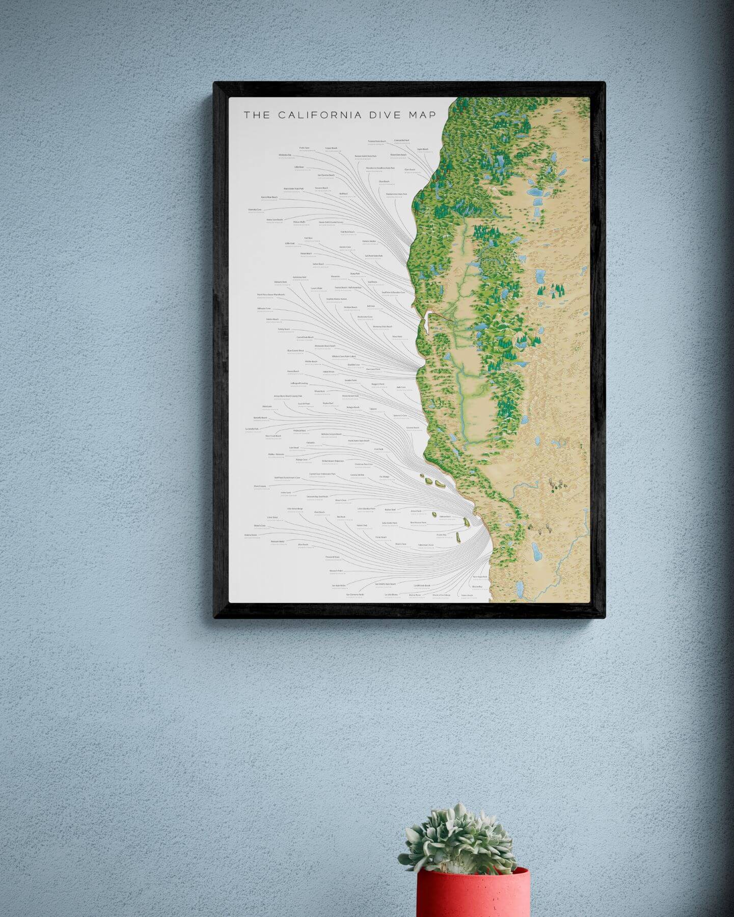 The California Dive Map