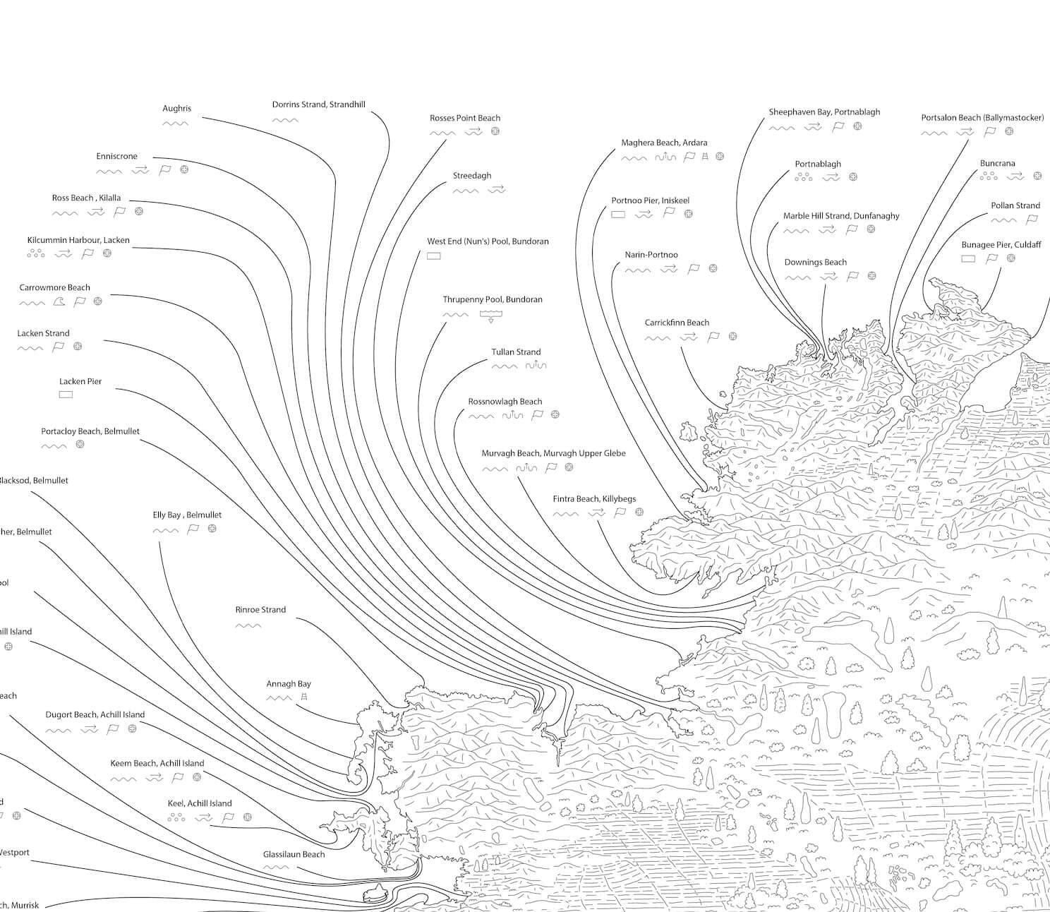 The Minimalist Irish Sea Swim Map