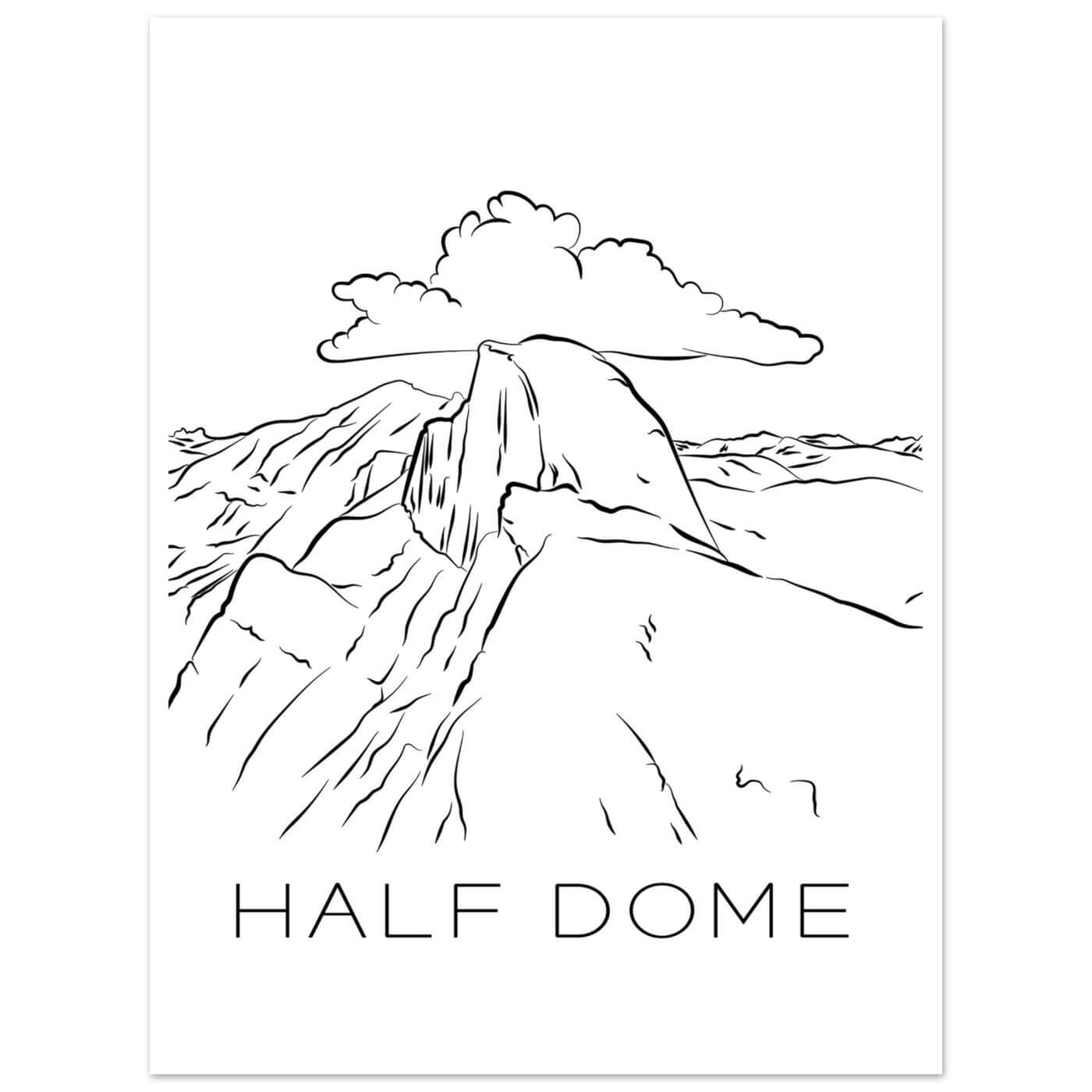 Half Dome - Black & White
