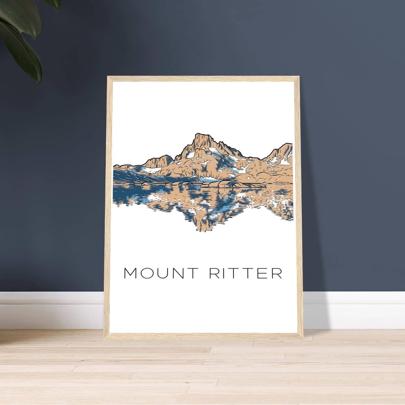 Mount Riller Mount Ritter - Wall Art Poster of impressive skyline of lofty peaks ...