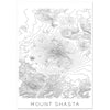 Mount Shasta - Contour Lines