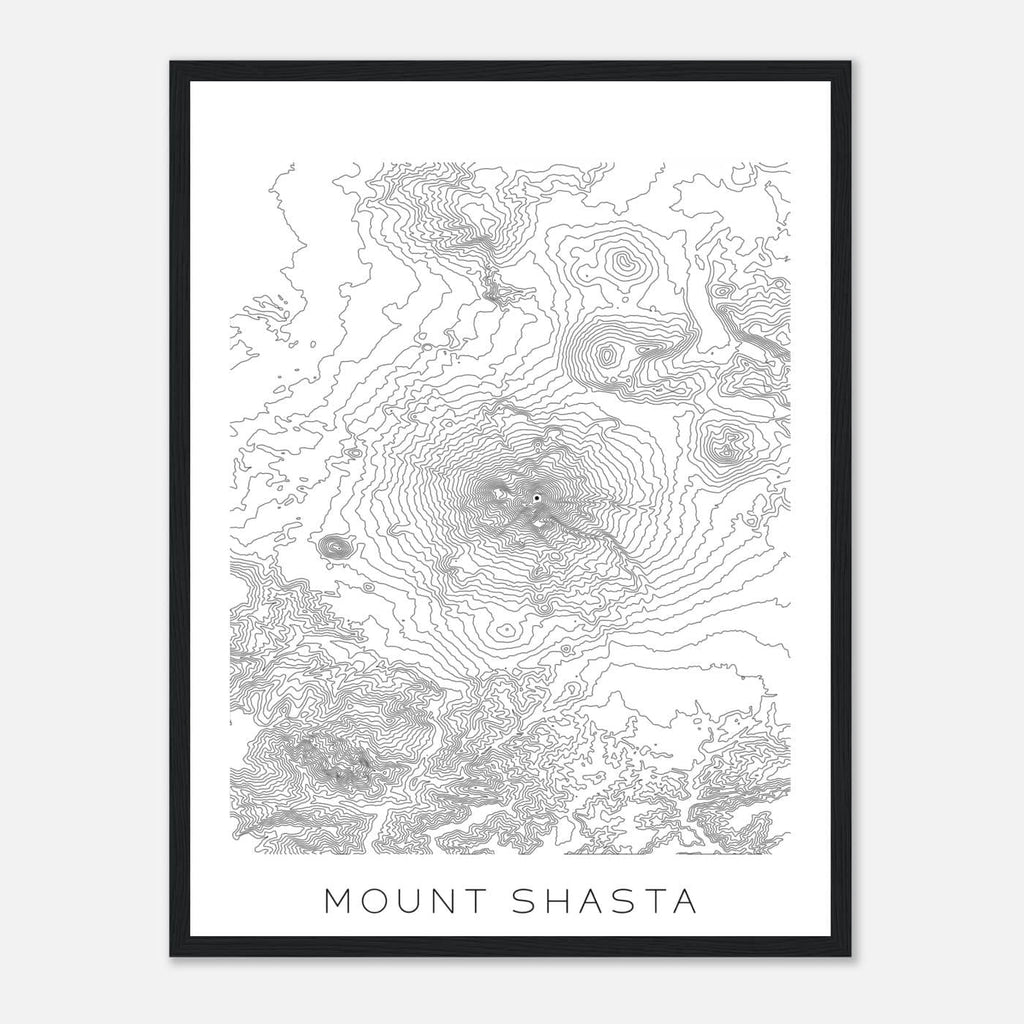 Mount Shasta - Contour Lines