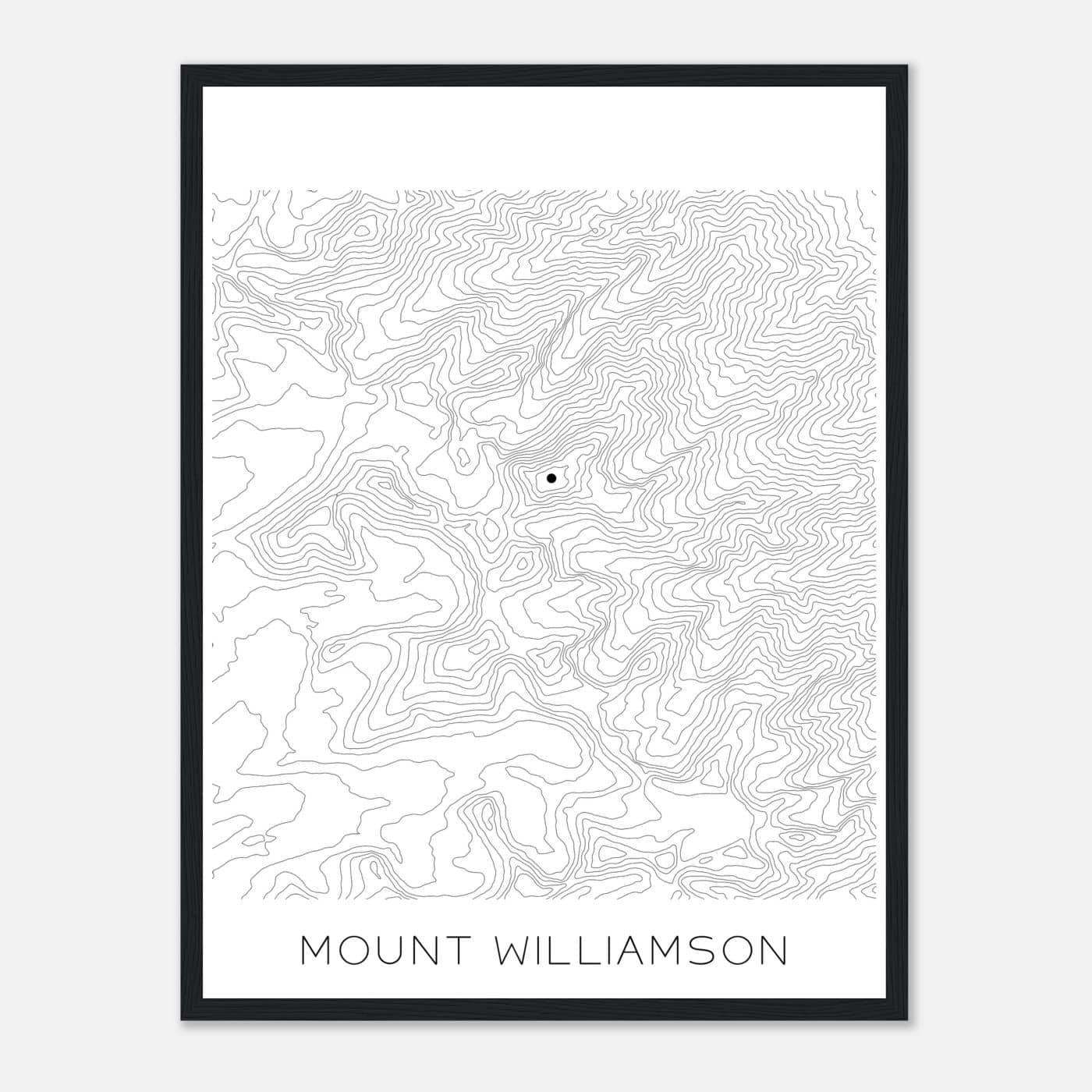 Mount Williamson - Contour Lines