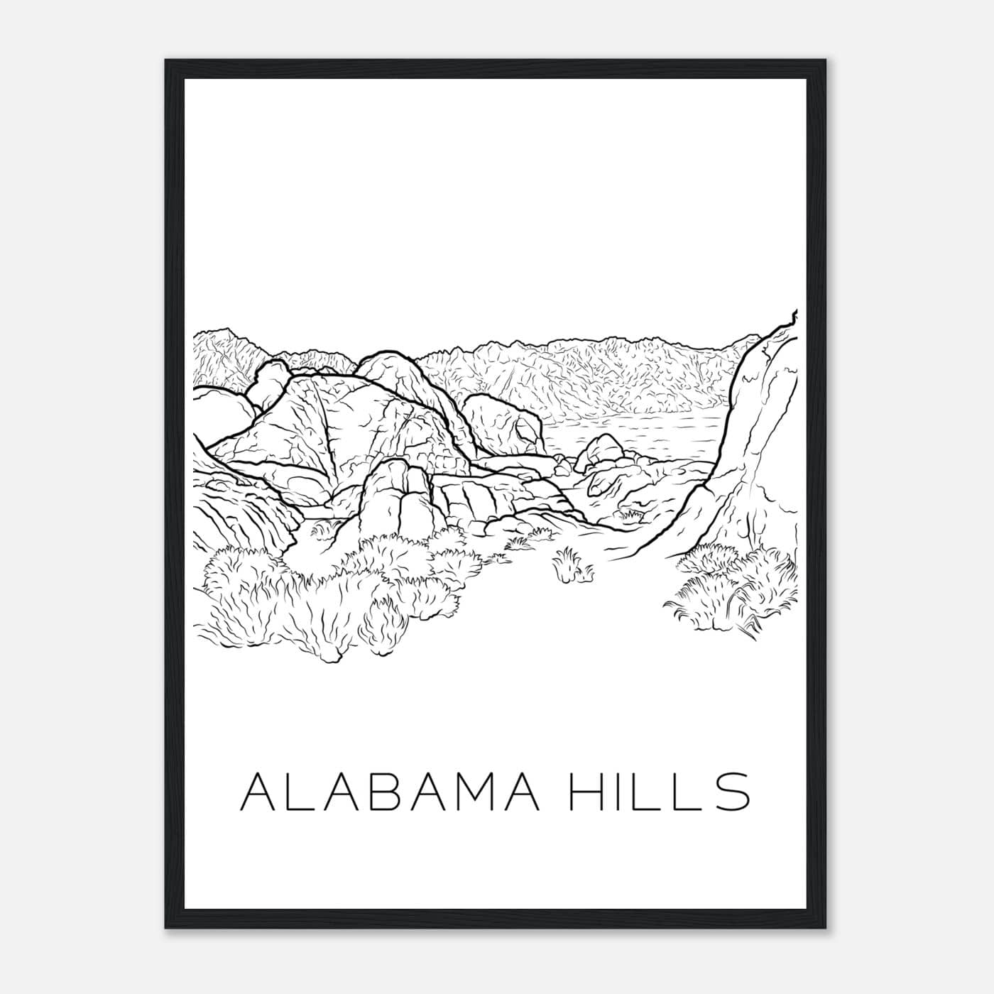 Alabama Hills - Black & White