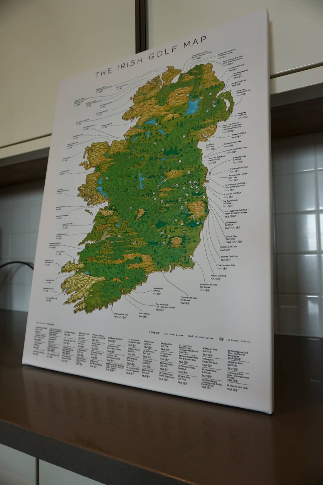 Custom Irish Golf Trip Map