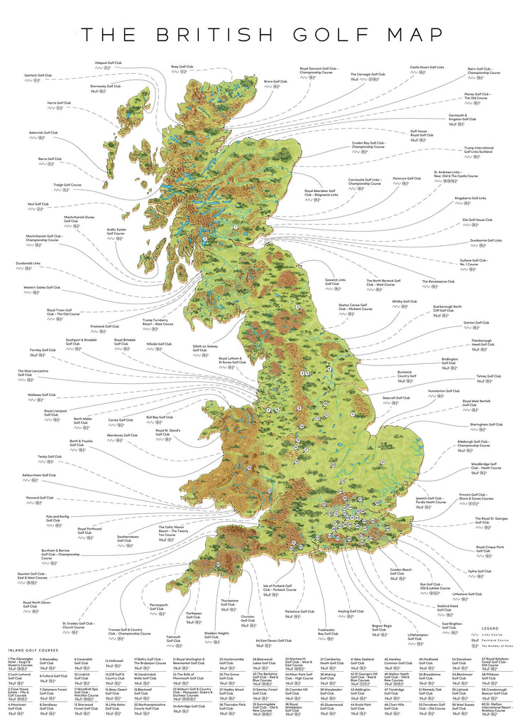 The British Golf Map