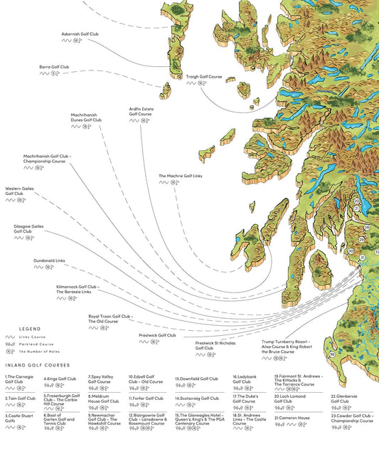 The Scottish Golf Map