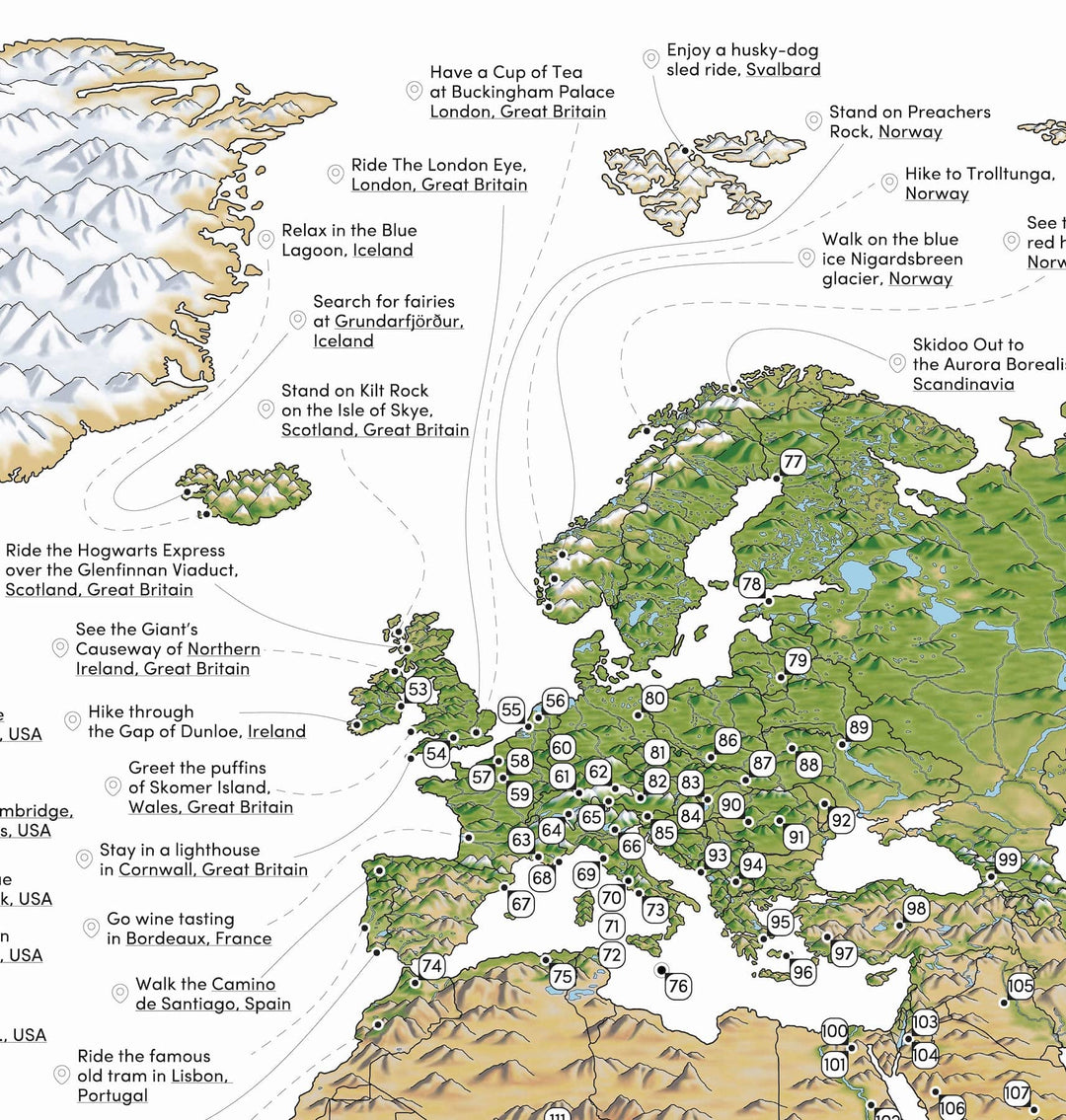 The World Bucketlist Map – Malin & Mizen