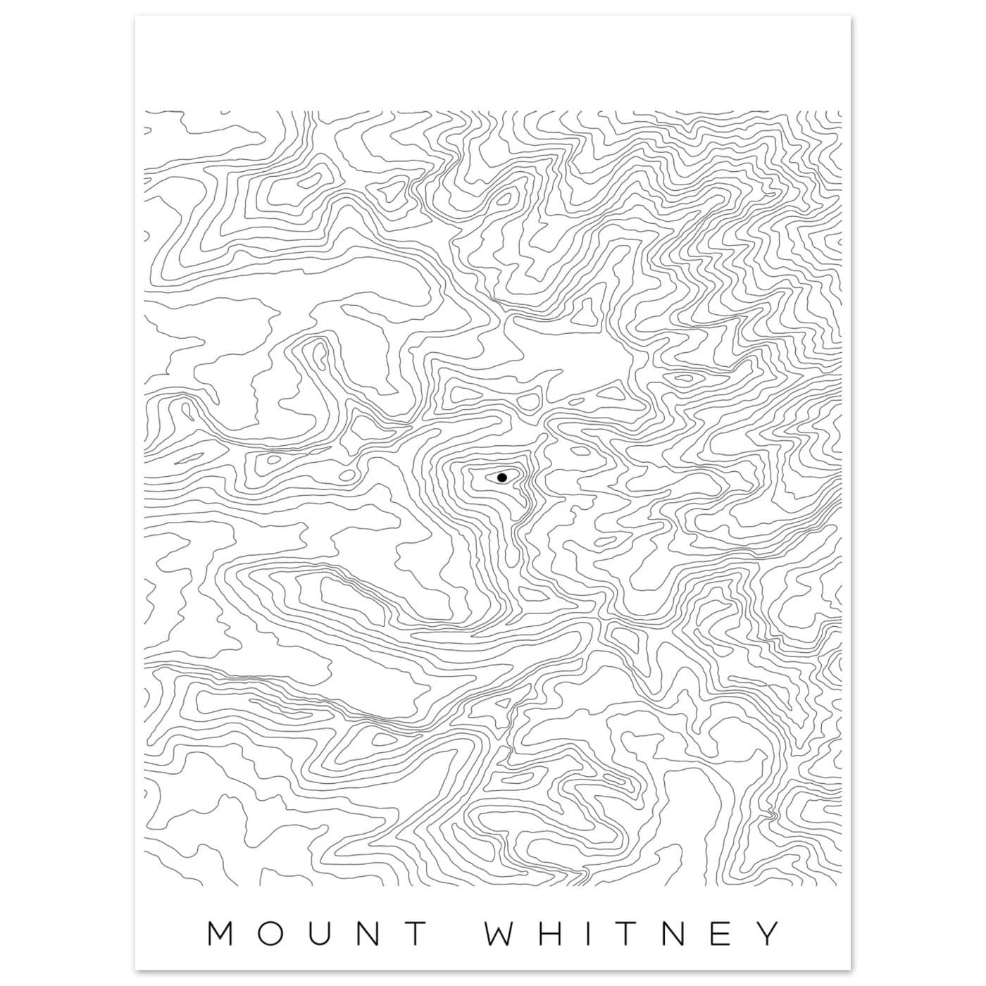 Mount Whitney - Black Lines wall art to elevate your space with the ...