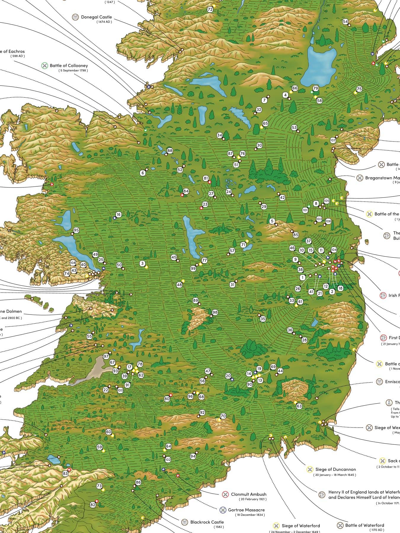 The Irish History Map 192 Of The Top Historical Locations In Ireland the-irish-history-map-192-of-the-top-historical-locations-in-ireland