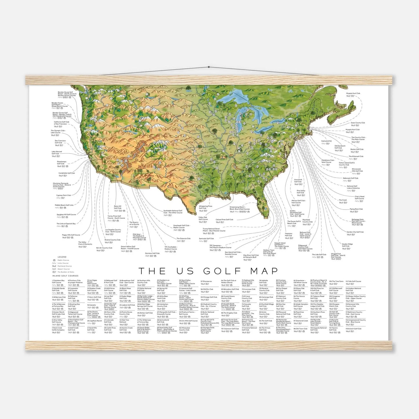 The US Golf Map