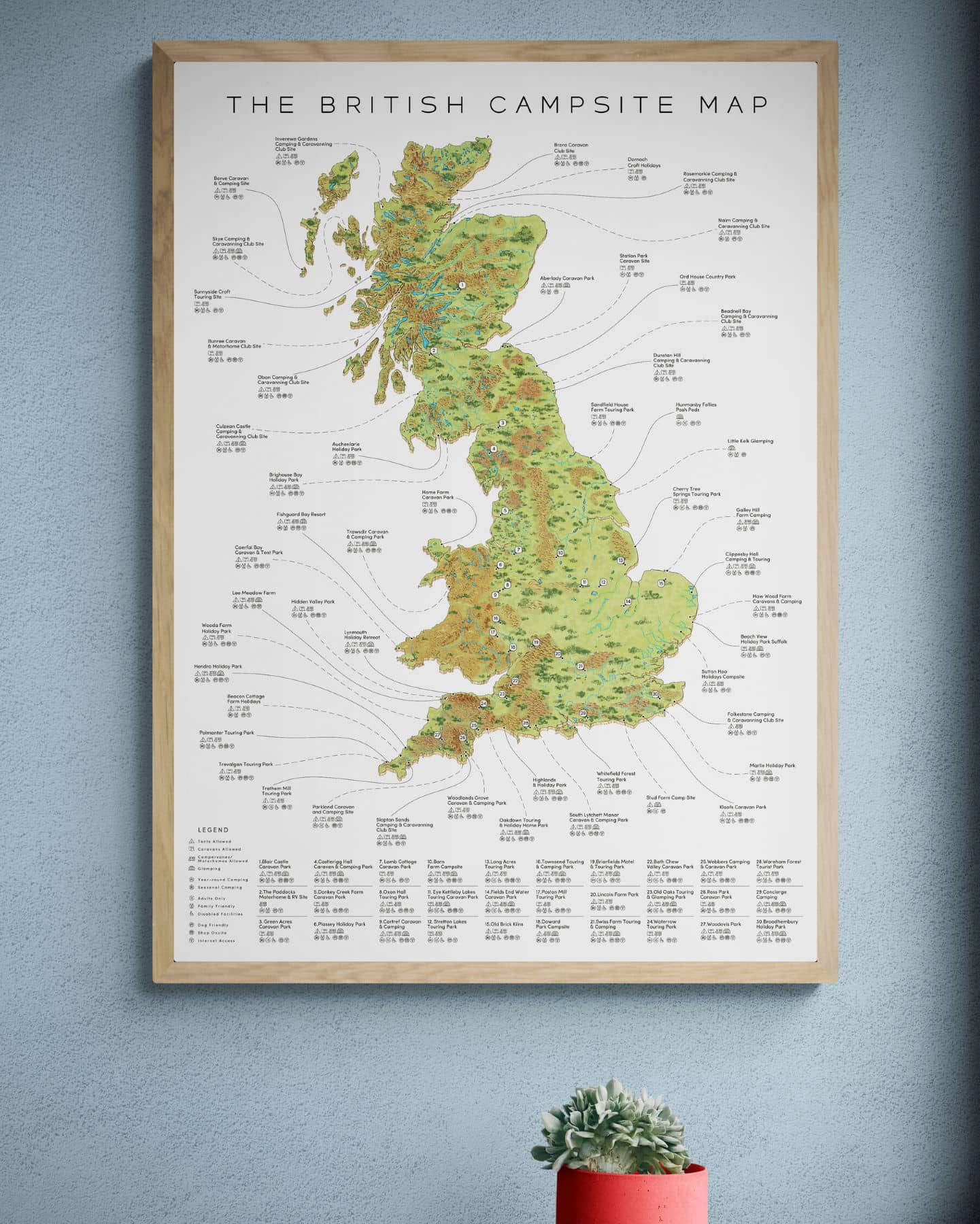 The British Campsite Map