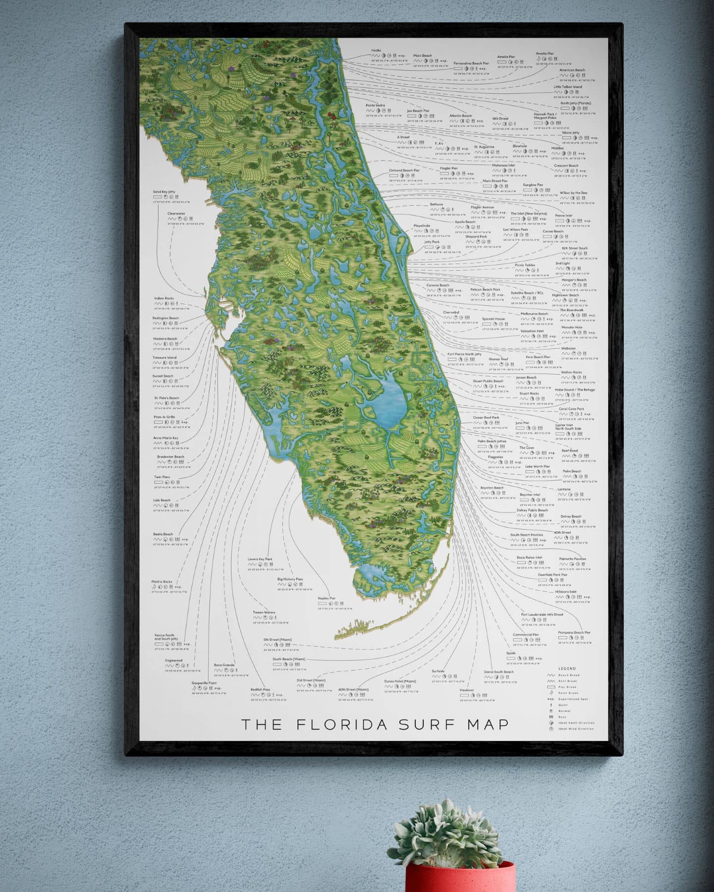 The Florida Surf Map