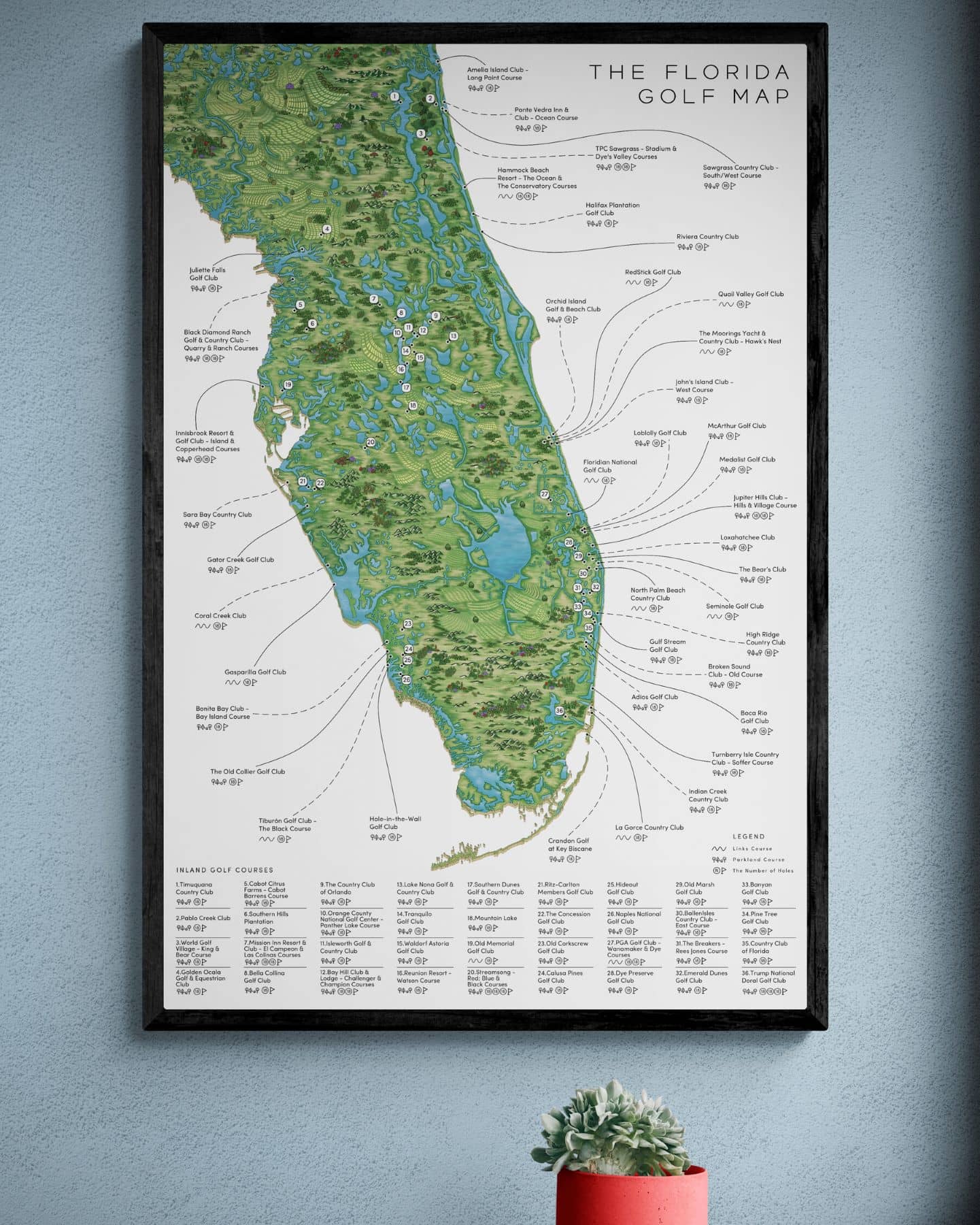 The Florida Golf Map