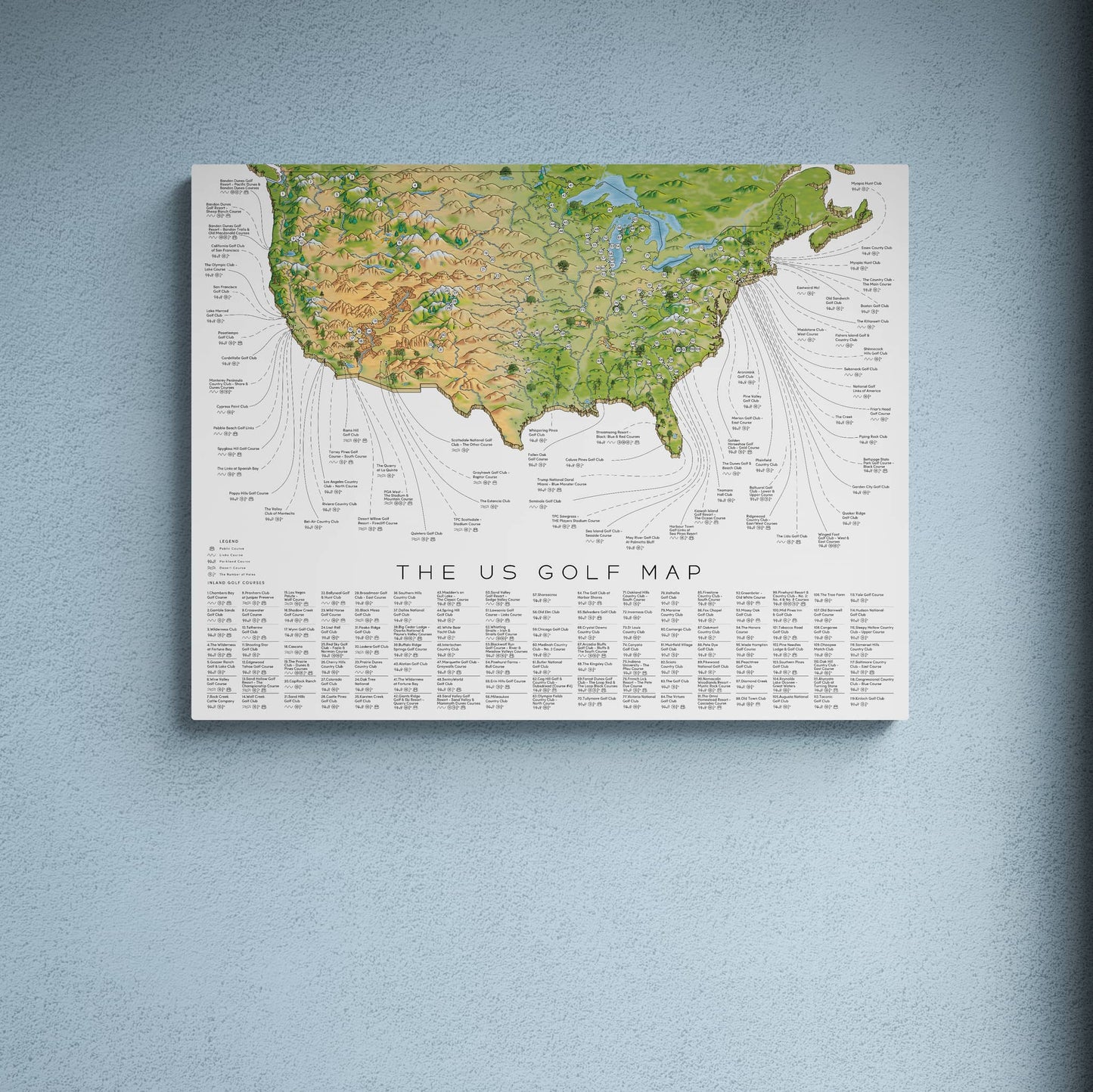 The US Golf Map