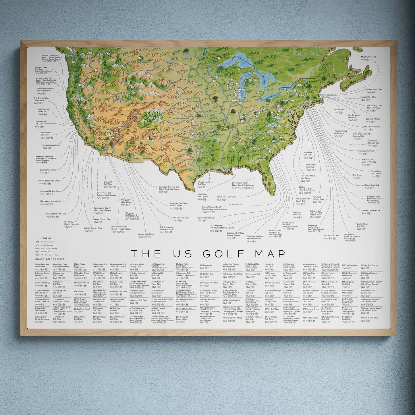 The US Golf Map