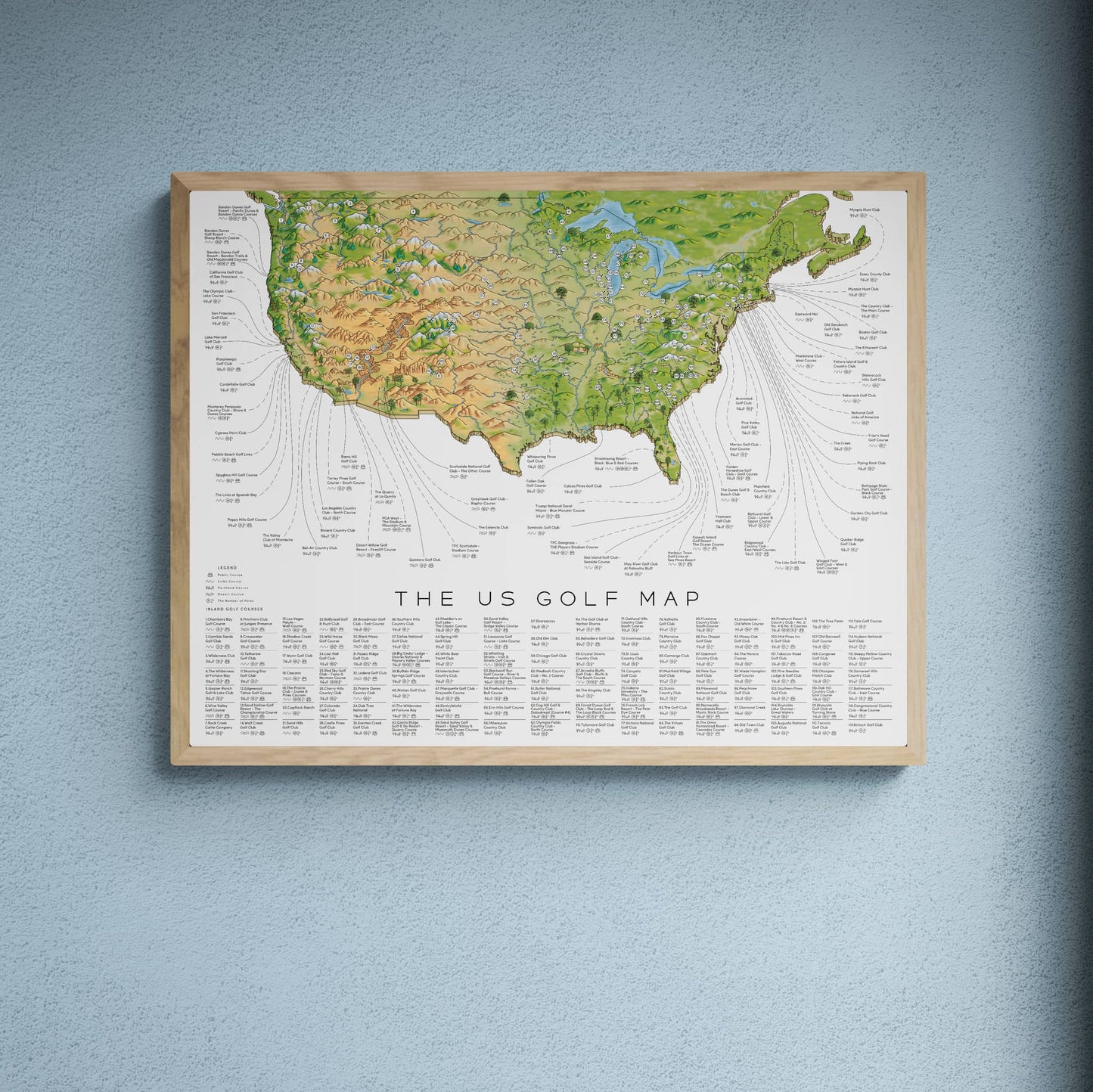 The US Golf Map