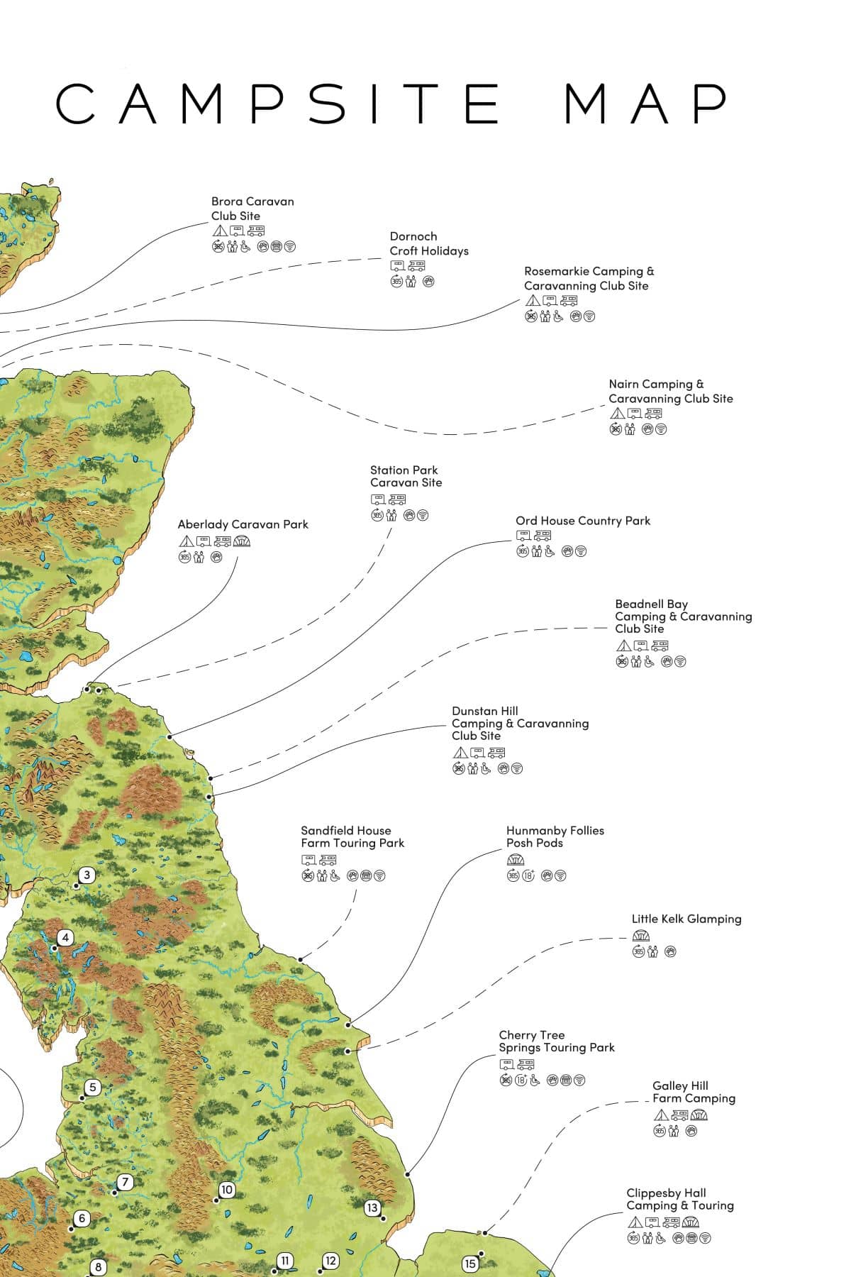 The British Campsite Map