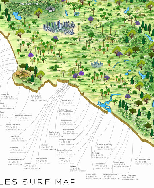 The Los Angeles Surf Map