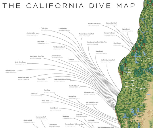 The California Dive Map