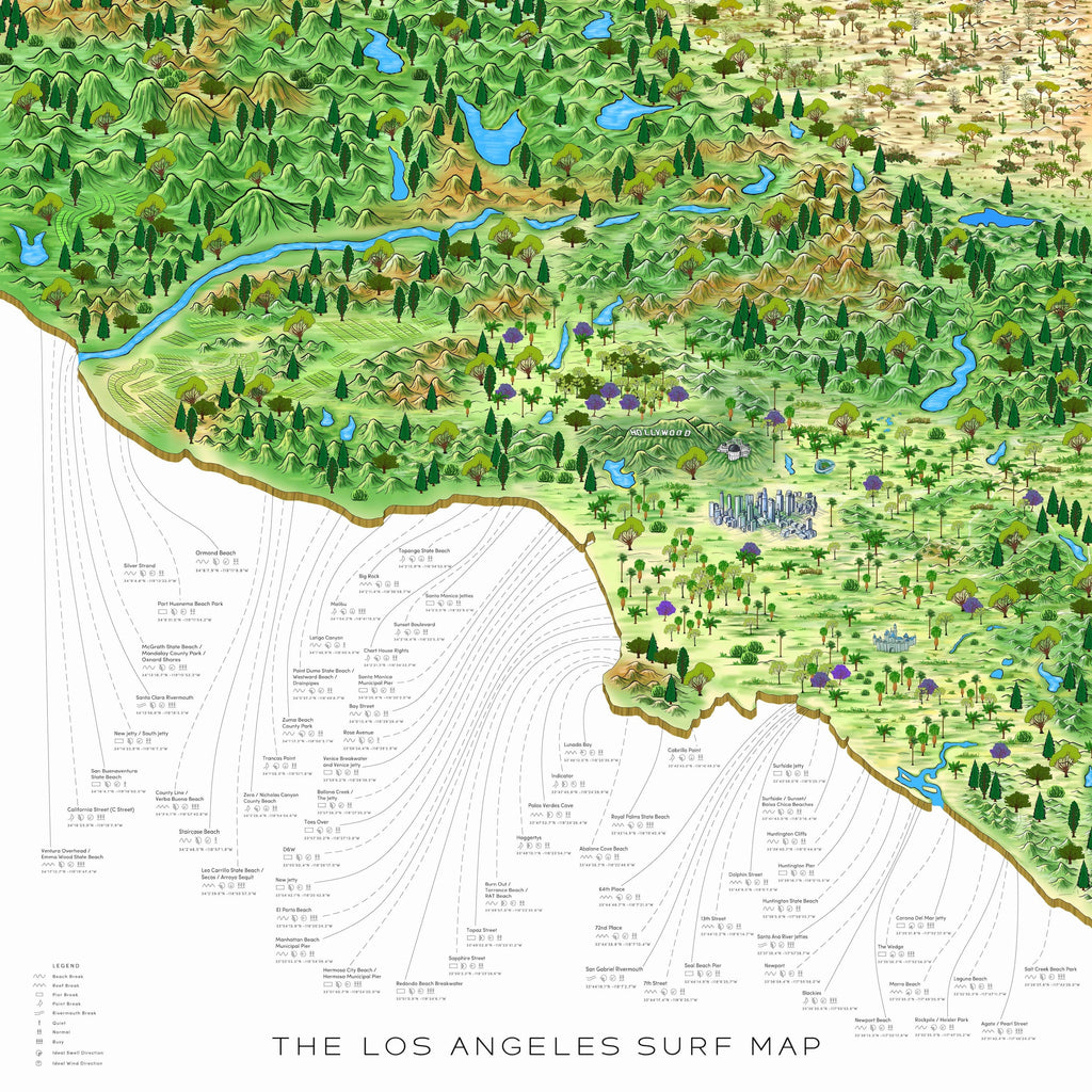 The Los Angeles Surf Map