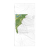 The US East Coast Surf Map Beach Towel