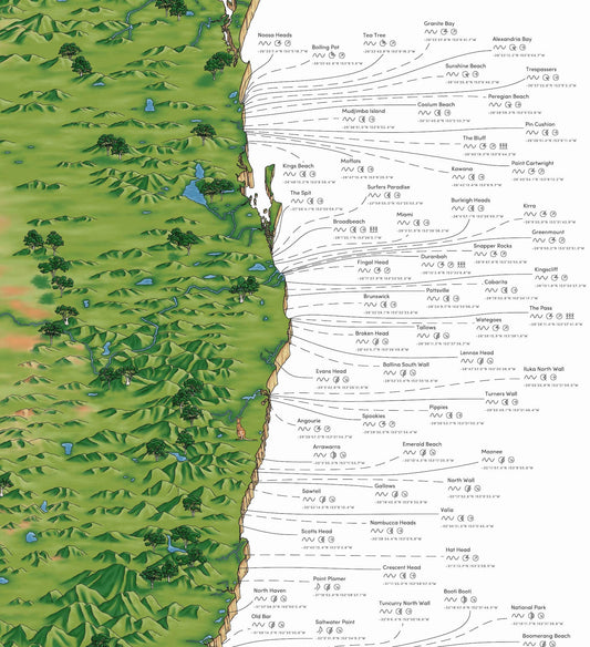 The Eastern Australia Surf Map